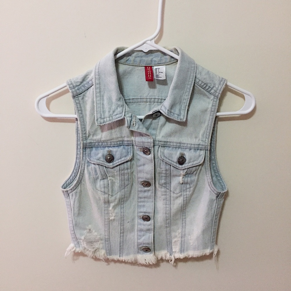 H&M - Cropped Denim Vest